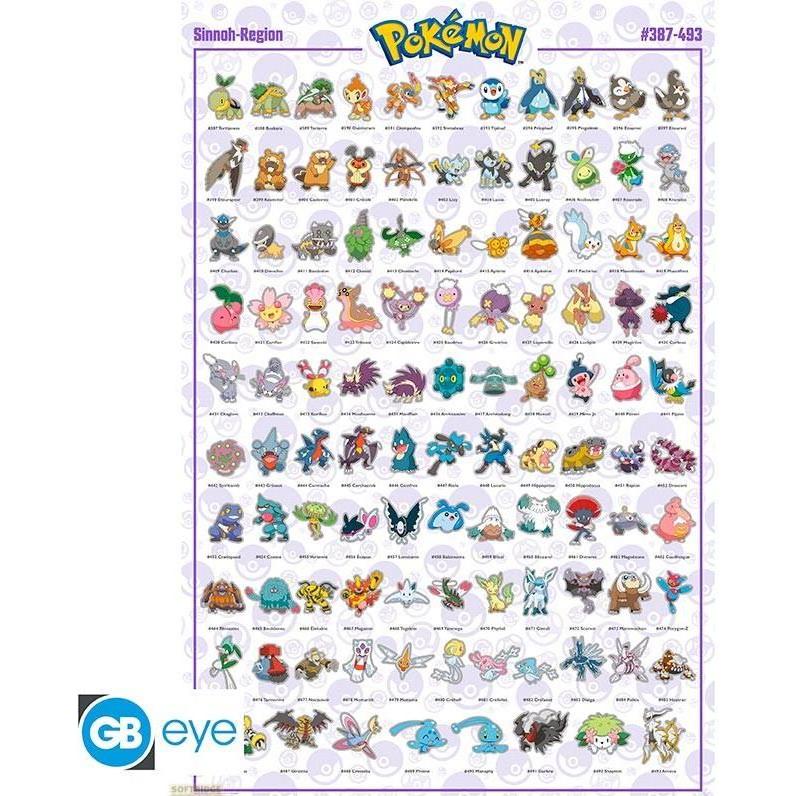 ABYstyle POKEMON - Poster Sinnoh Pokemon French 91.5x61 (GBYDCO078)