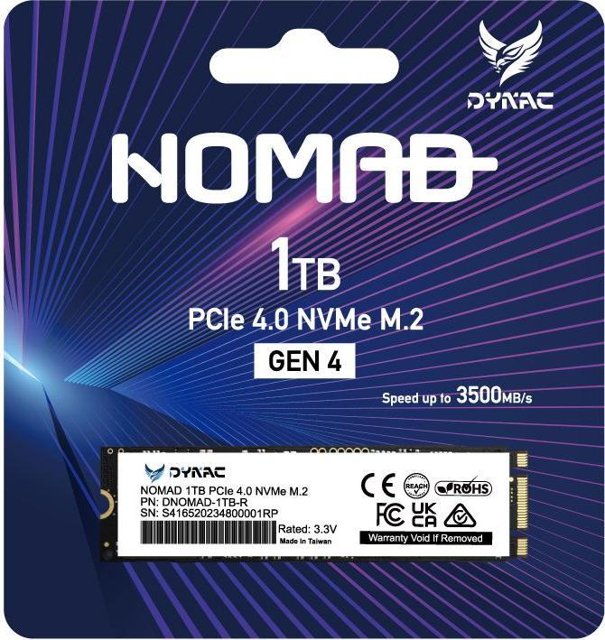 Produktbild Dynac Dynacard DNOMAD1TB/R Ssd Intern 1Tb M2 Pci-e (1000 GB, M.2 2280)