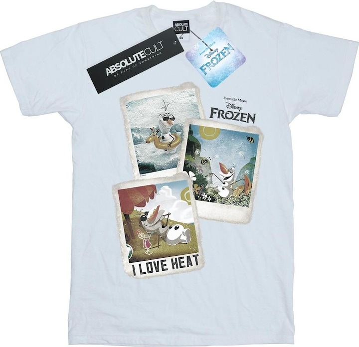 Actual product image Disney Frozen Womens/Ladies Olaf Polaroid Cotton Boyfriend T-Shirt (3XL)