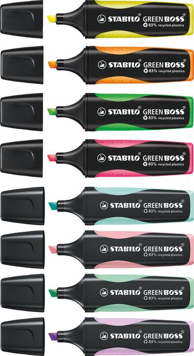 Produktbild STABILO GREEN BOSS Textmarker (Mehrfarbig, 5 mm, 8 x)