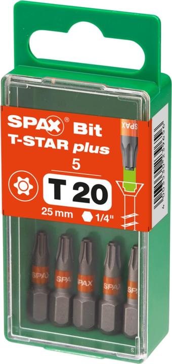 Actual product image Spax BIT T-STAR PLUS T20 25mm S (Hexagon socket TX)