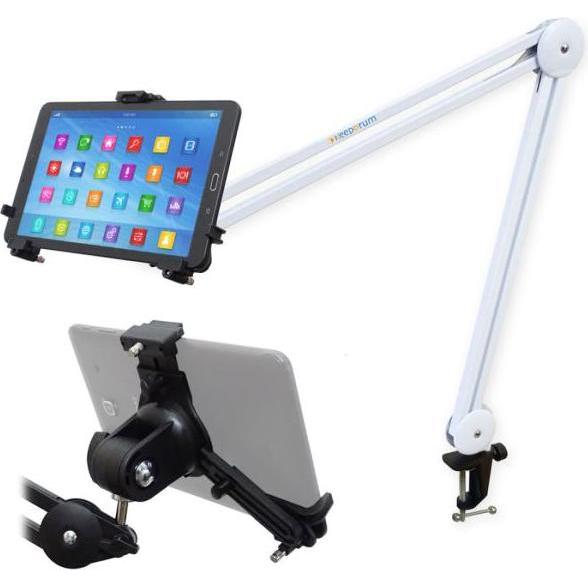 Thumbnail - K&M 19790 Tablet-PC-Halter mit Gelenkarm Weiss, Tablet Halterung, Weiss
