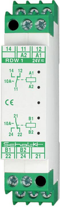 Schalk SCHAL RDW 1 Doppio relè 2 x 24V UC, 2 contatti in scambio 10A