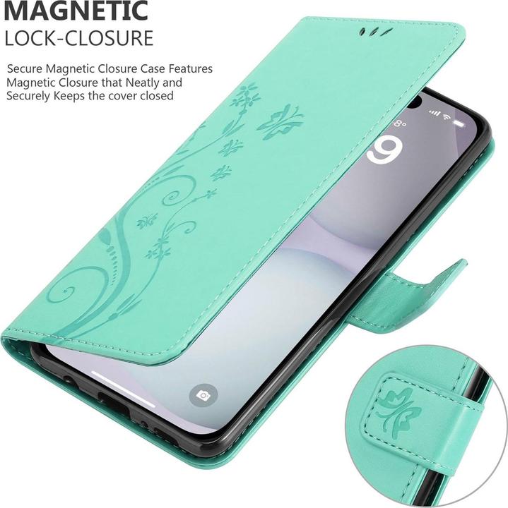 Produktbild Cadorabo Hülle für iPhone 16 mit Blumen Muster (Apple iPhone 16)