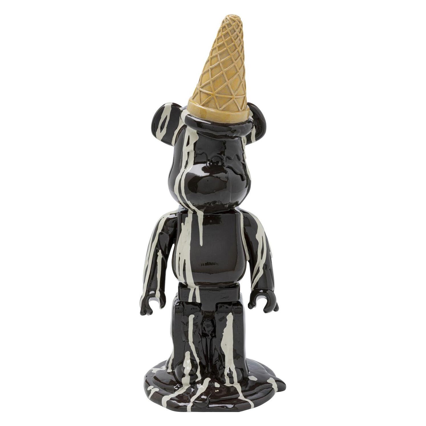 Kare Design, Deco Object, Deko Figur Gelato Bear Schwarz 40cm