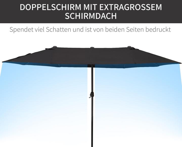 Produktbild Outsunny Sonnenschirm mit Handkurbel (2.70 m)