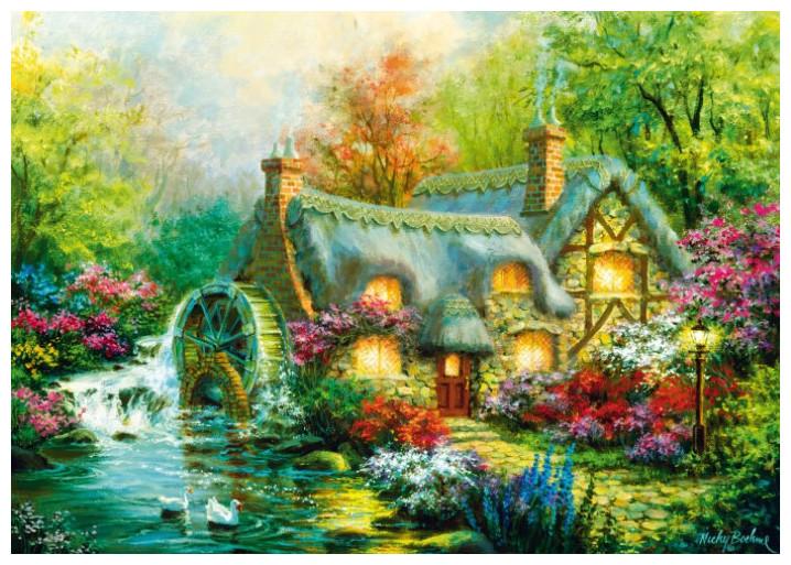 Productafbeelding Bluebird Oude molen aan de rivier (1000 onderdelen)