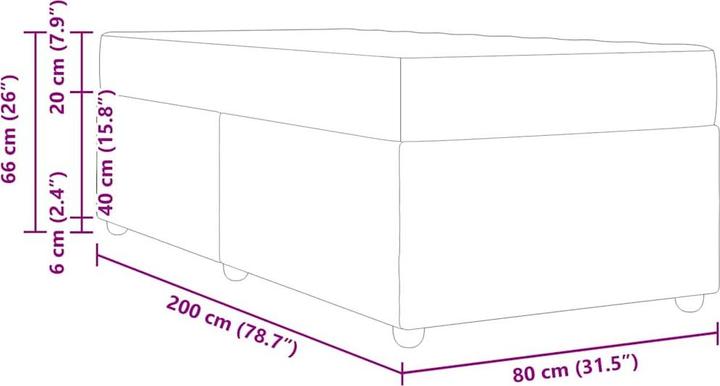 Image du produit vidaXL Modernes Bett (80 x 200 cm)