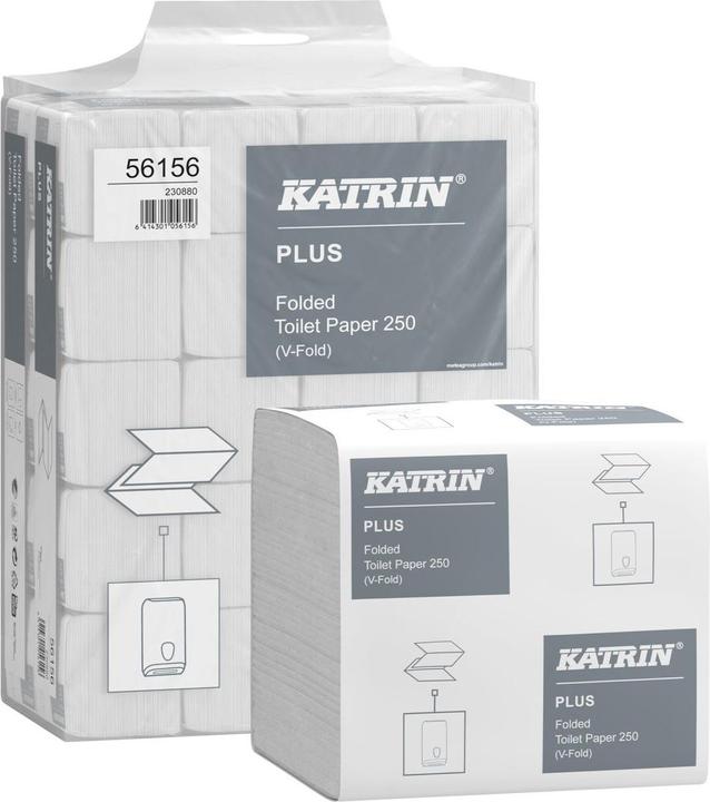 Actual product image Katrin Single-sheet toilet paper PLUS 2-ply 10,000 tissues (10 x)