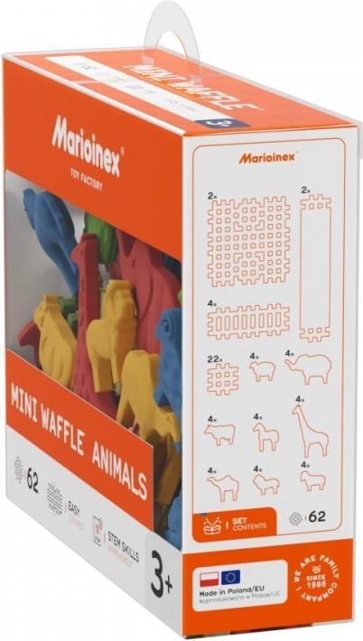 Actual product image Marioinex Mini Waffel 62 Stück Tiere
