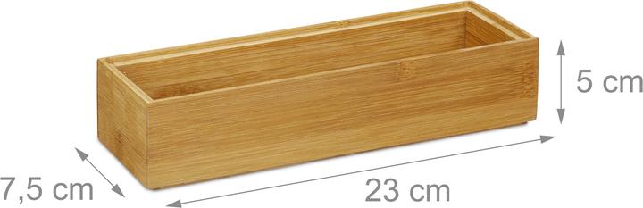 Actual product image Relaxdays Bamboo Organiser Box (23 x 7.5 x 5 cm)