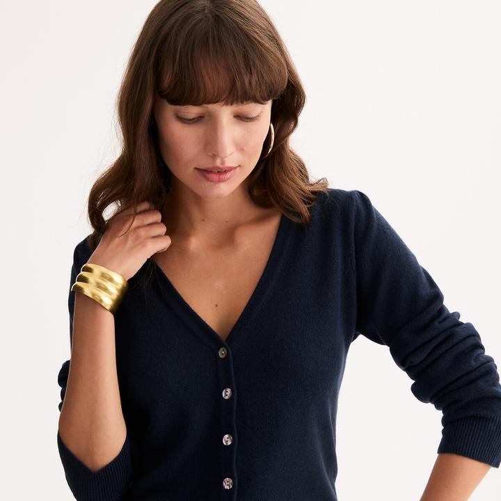 Actual product image Anne Weyburn V-Ausschnitt Weste aus feinem Strick (S)