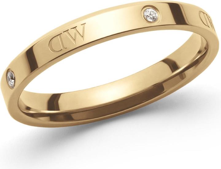 Produktbild Daniel Wellington OriginÃ¡lnÃ­ pozlacenÃ½ prsten s krystaly Classic Lumine DW0040028 - Circuit: 52 (Analoguhr, 40 mm)