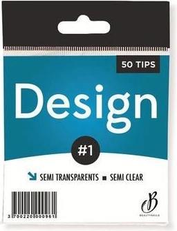 Actual product image Beautynails Bna Design Tips Semi-Transparent No. 01 X50 (Artificial nails)