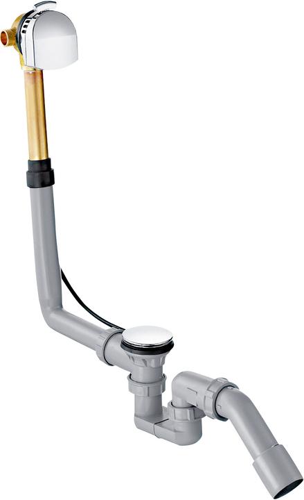 Produktbild hansgrohe HG Ein- Ab- und Überlaufgarnitur EXAFILL Komplettset, für Normalwannen chrom (Überlaufgarnitur, 1 1/4")