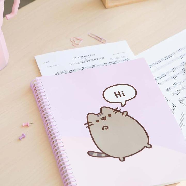 Actual product image Pusheen - A4 folder with elastic band + 30 transparent sleeves (A4, 1 Piece)