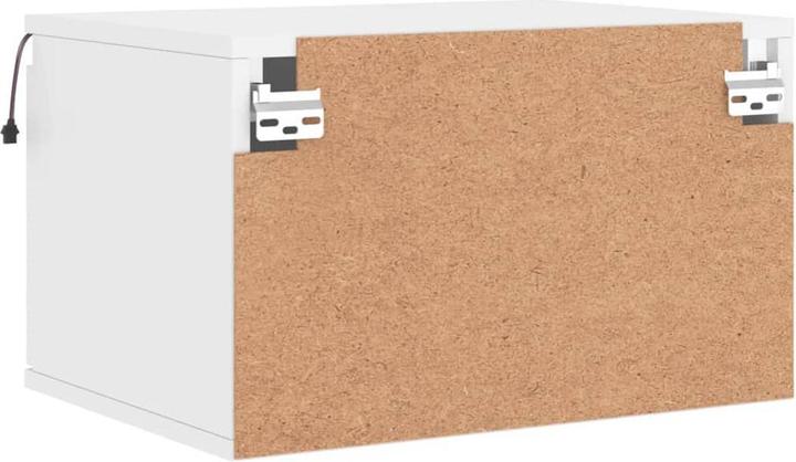 Produktbild VidaXL Wand-Nachttische mit LED-Leuchten 2 Stk. Weiss,Farbe (50 x 36 x 30 cm)