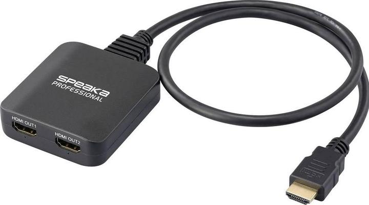 Actual product image SpeaKa Professional SP-HDMIS-300 2 Port HDMI-Splitter Ultra HD-fähig 7680 x 4320