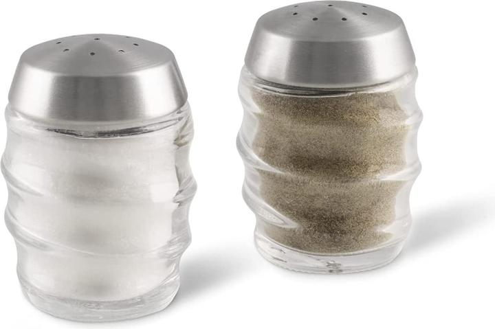 Cole & Mason Bray - Streuer Geschenkset, Glas/Edelstahl, 7,5 cm (Pfeffer, Salz)