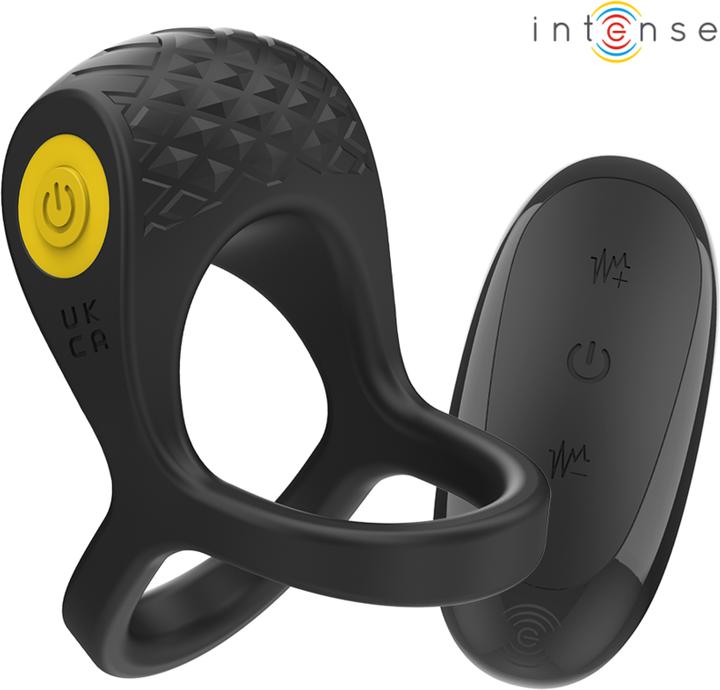 Intense Alex Vibrator Doppel-Penisring 10 Vibrationen Schwarz