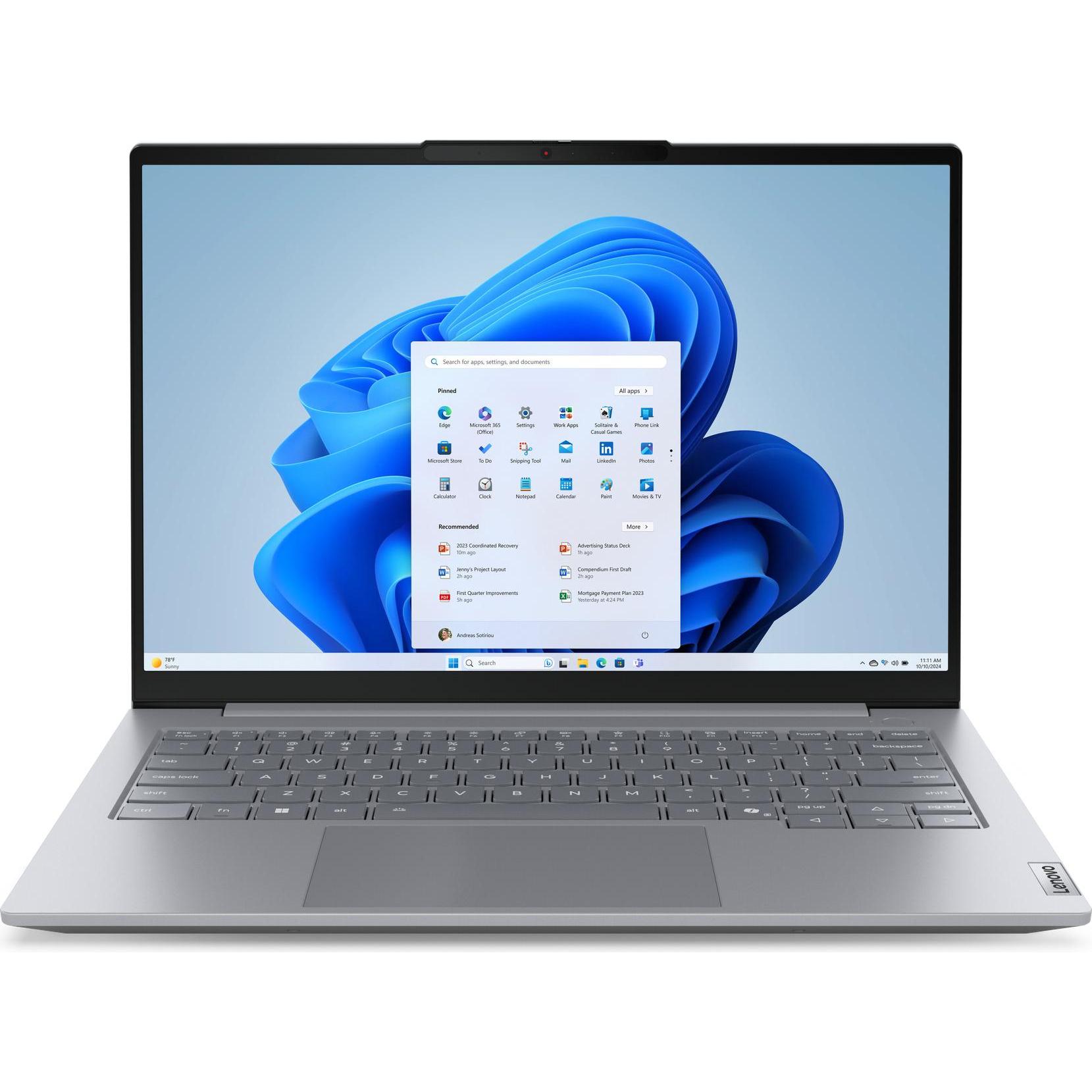 Lenovo ThinkBook 14 Gen 8 (14", Intel Core Ultra 5 225U, 16 GB, 512 GB, DE), Notebook, Grau