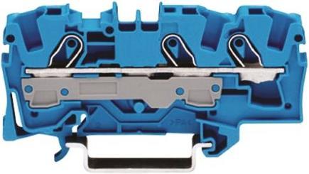 Produktbild Wago DIN-Schienen-Klemmleiste 3x6mm2 blau