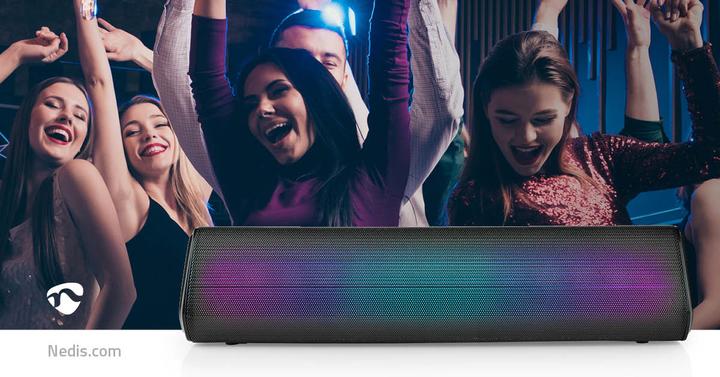 Actual product image Nedis Bluetooth® speaker | max. battery life: 6 hrs | tabletop design | 18 W | stereo | built-in (6 h)