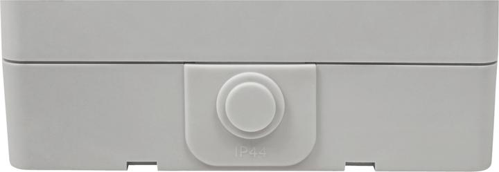 Actual product image MCP MCPOWER Taff damp-proof double socket outlet, 16A/250V, IP44, surface-mounted, grey