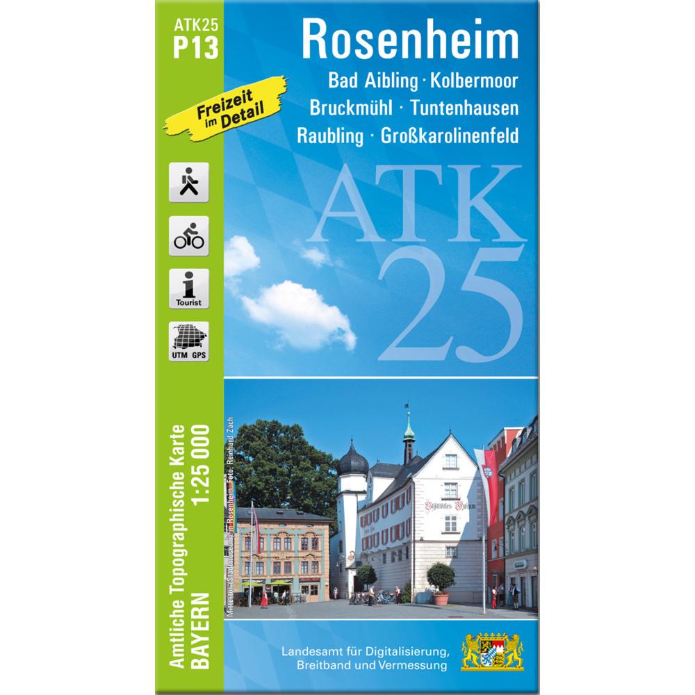 Amtl.Topogr.Kart.Bayern.P13 Rosenheim, Landkarte