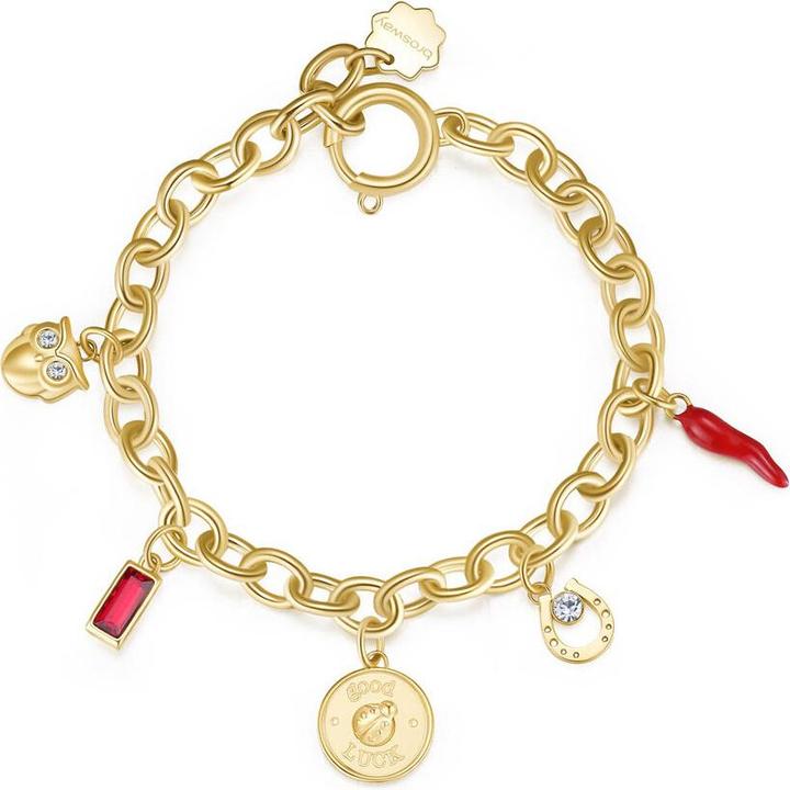 Produktbild Brosway Gold-plated bracelet for luck with Chakra pendants BHKB118 (11.80 cm, Edelstahl)