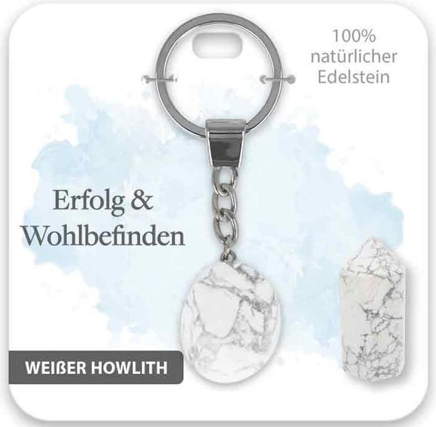 Actual product image BB Klostermannn Schlsselanhnger Edelstein Weisser Howlith