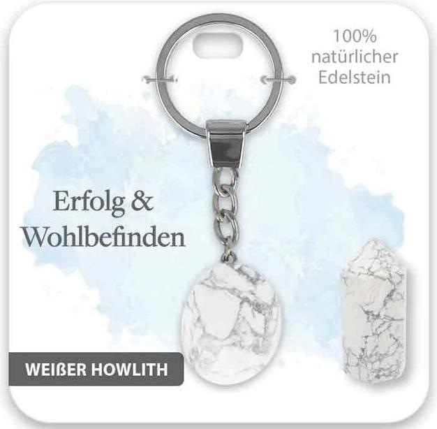 Produktbild BB Klostermannn Schlsselanhnger Edelstein Weisser Howlith