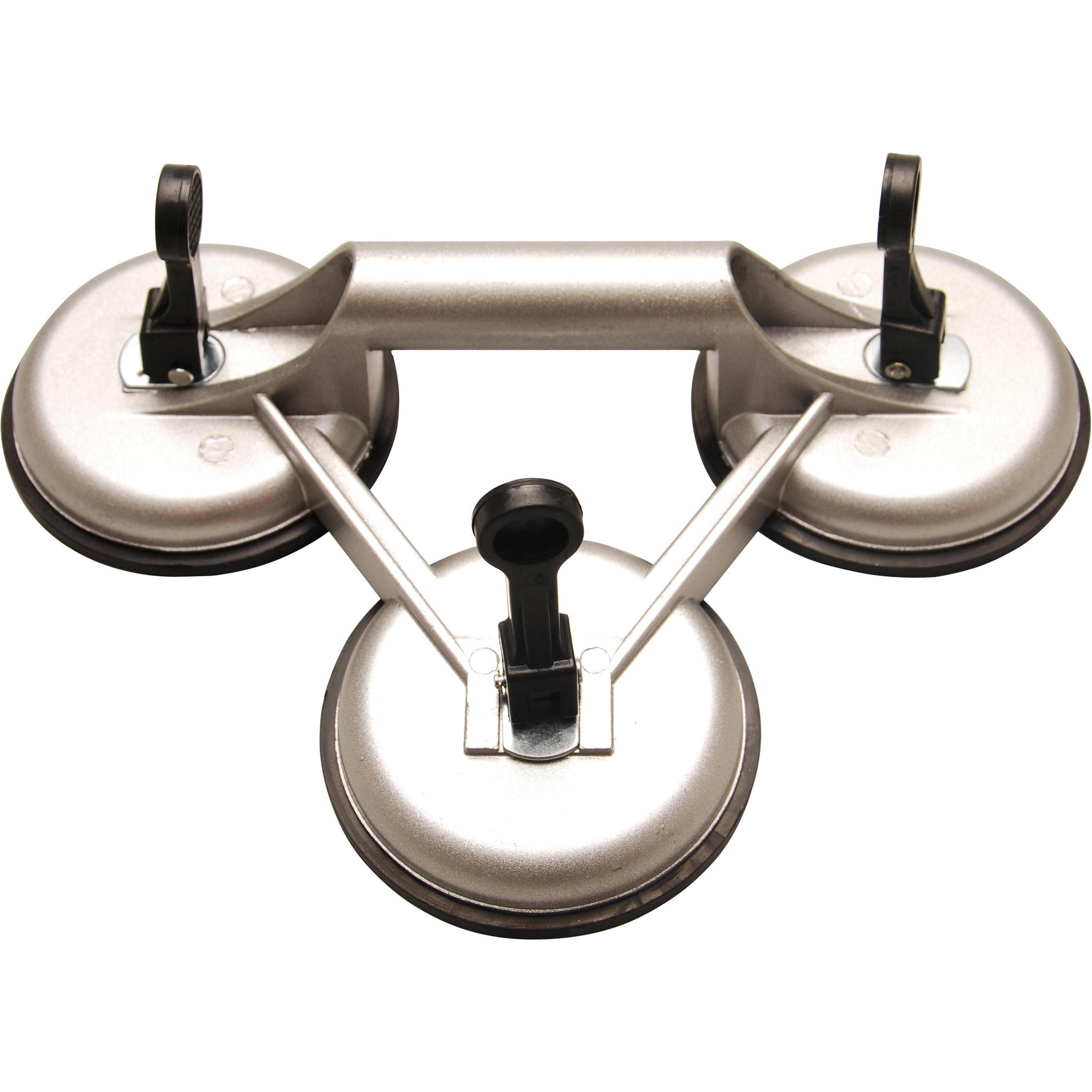 BGS, Türgriff + Fenstergriff, Dreifach-Gummisauger Aluminium Ø 115 mm