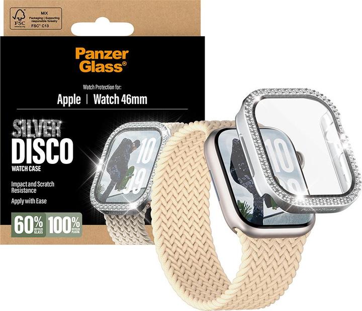 Actual product image PanzerGlass Screen Protector Fullbody Disco Silver Apple Watch 2025 46mm