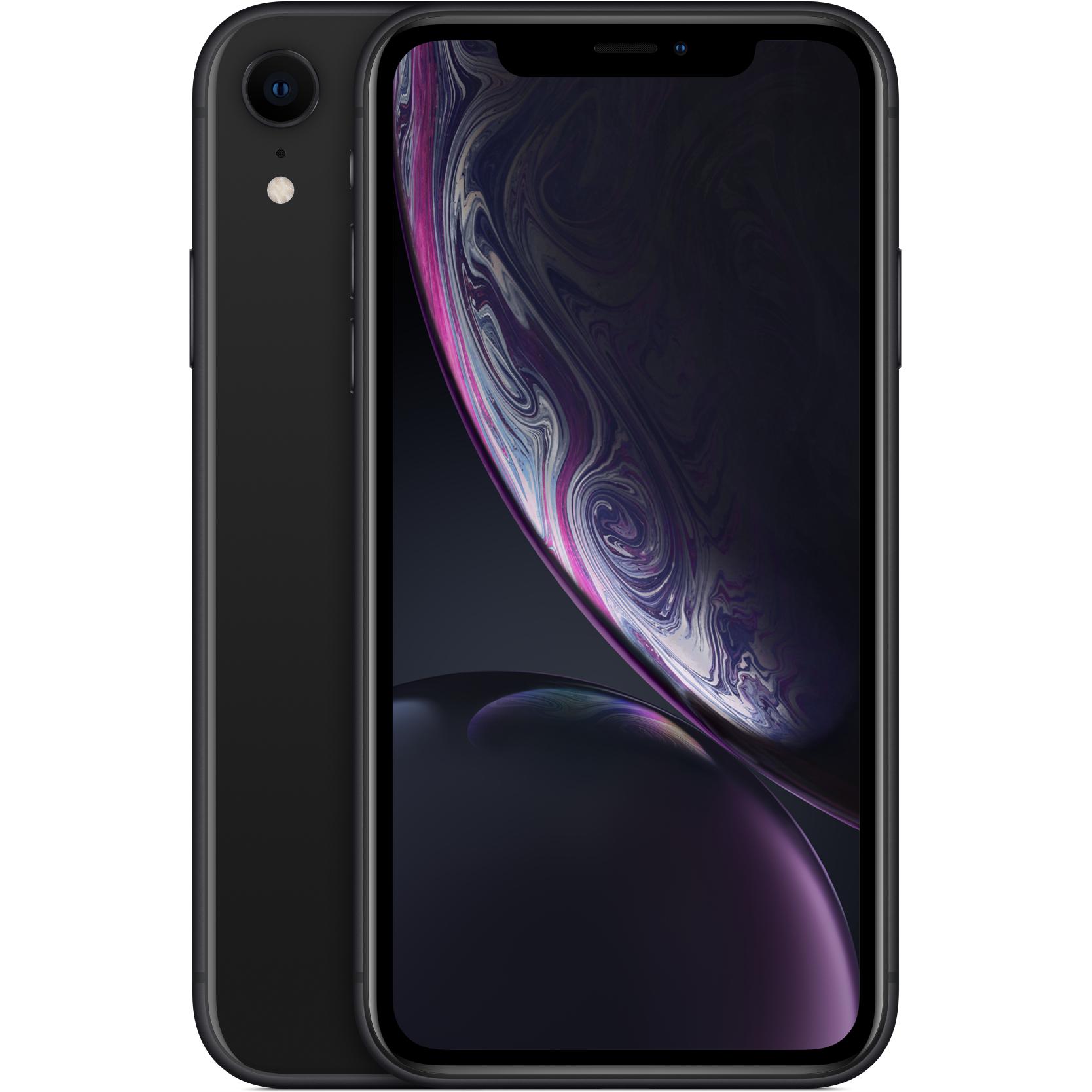 Apple iPhone XR (64 GB, Black, 6.10", SIM + eSIM, 12 Mpx, 4G), Smartphone, Schwarz