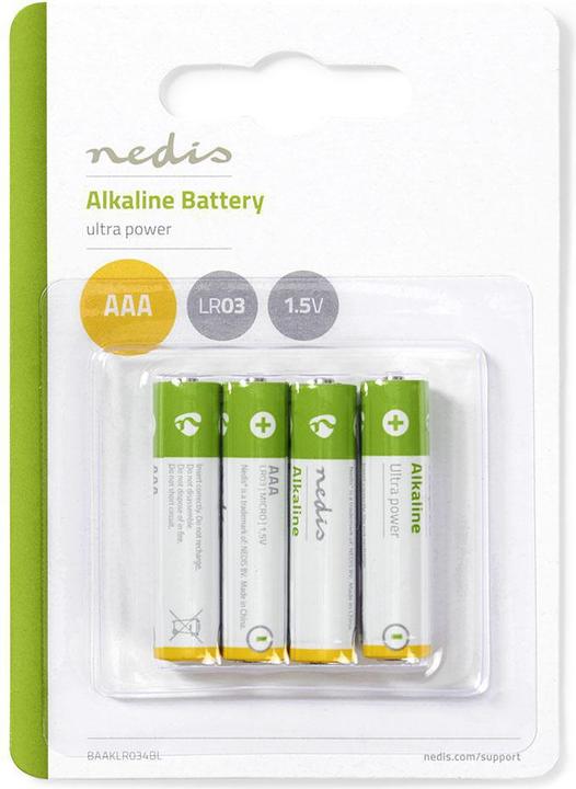 Actual product image Nedis Alkaline battery AAA | 1.5 V DC | 4 blisters (4 pcs., AAA)