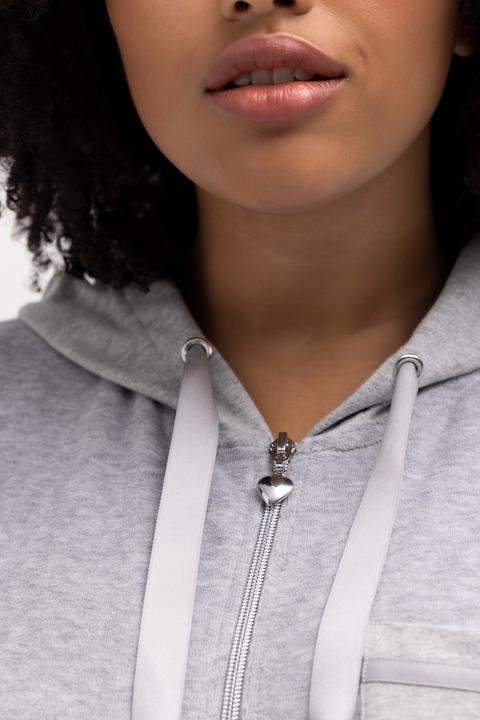 Produktbild Ulla Popken Loungewear-Jacke, Velourssamt, Sweat-Kapuze (46, 48)