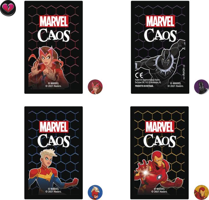 Actual product image Hasbro Gaming Marvel Mayhem card game with Marvel superheroes, family game from 8 years, quick and easy er (Italian)