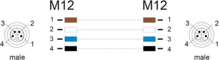 Nährwerte und Zutaten Delock M12 Kabel L-kodiert 4 Pin Stecker zu Stecker PUR schl
