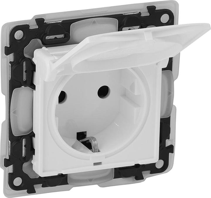 Produktbild Legrand Valena Life Schutzkontaktsteckdose IP44 Ultraweiss 753119