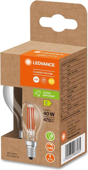 Actual product image Ledvance LED drop lamp (E14, 2.90 W, 470 lm, 1 x, C)
