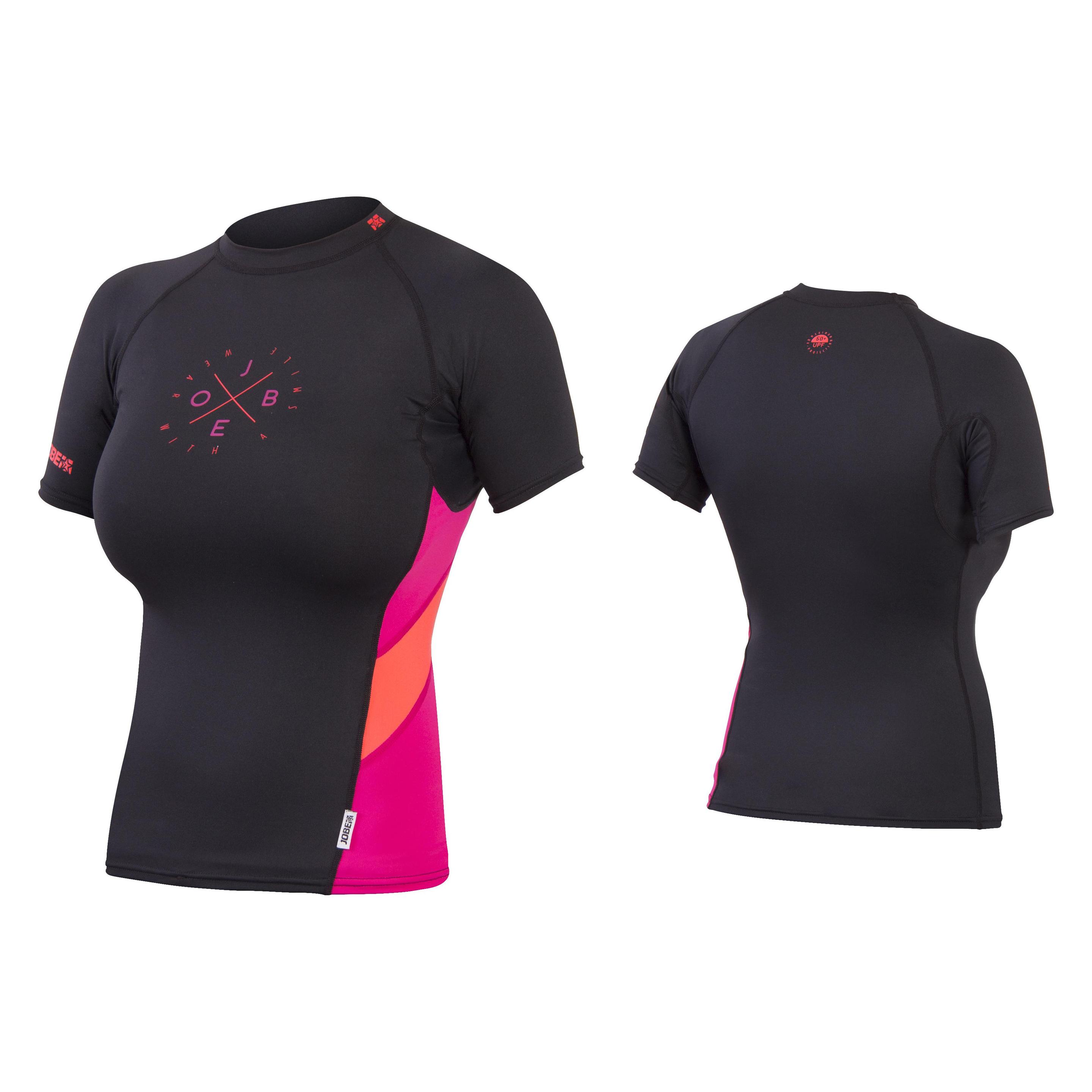 Jobe, Damen, Badeshirts, Rashguard Guard Shortsleve Women Black, Schwarz, (Xs)