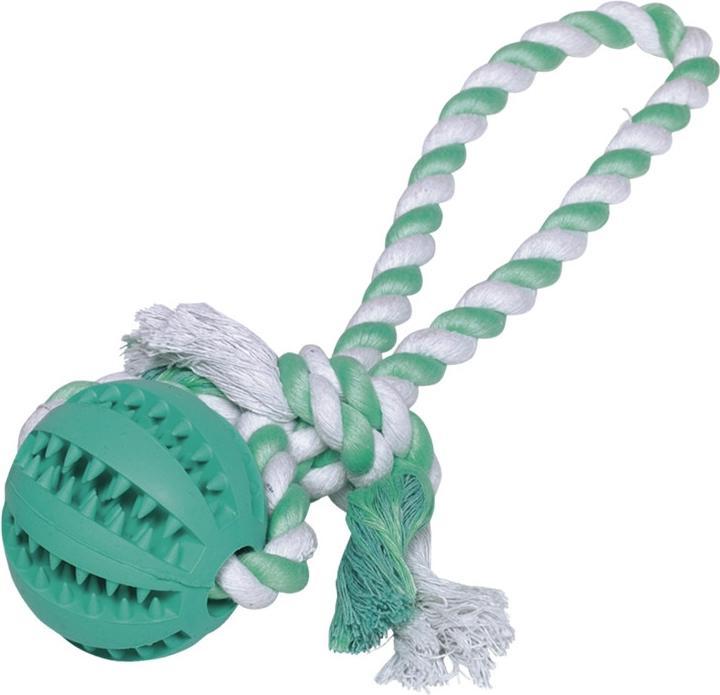 Productafbeelding Nobby Massieve Rubber Bal met Touw Tandlijn (Bal speelgoed hond)