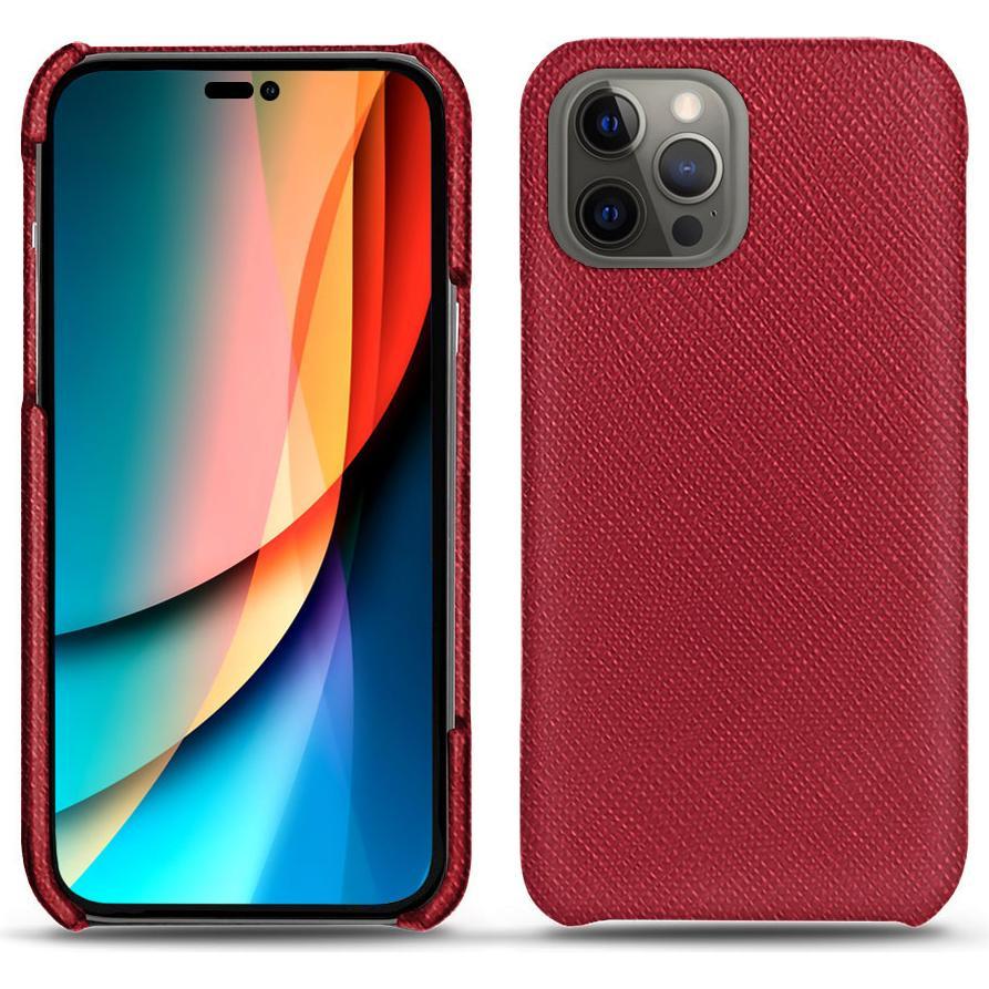 Noreve Lederschutzhülle (Apple iPhone 14 Pro), Smartphone Hülle, Rot