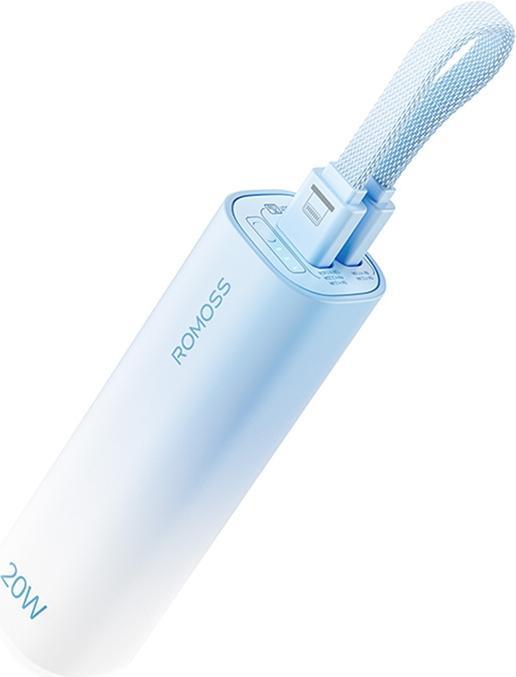 Produktbild Romoss PSC05C Mini Powerbank 5000mAh 10,5W (Blue) (5000 mAh, 10.50 W, 10.50 Wh)