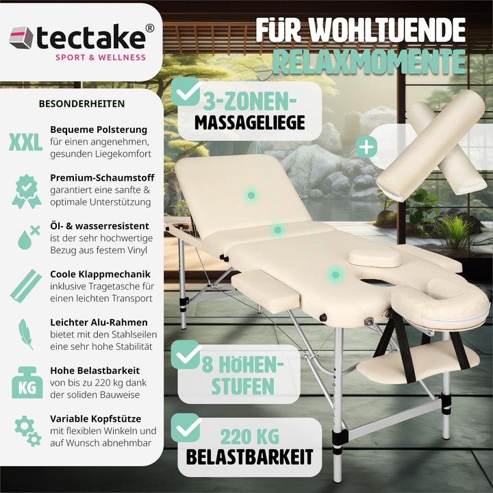 Actual product image tectake 3 Zonen Massageliege
