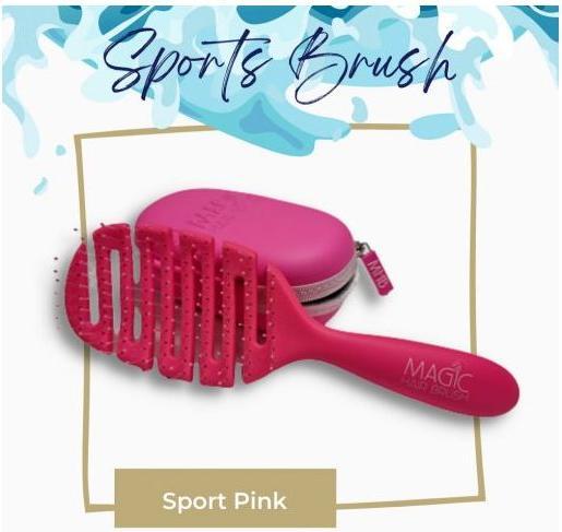 Actual product image Magic Hair Brush Brush Sports Pink