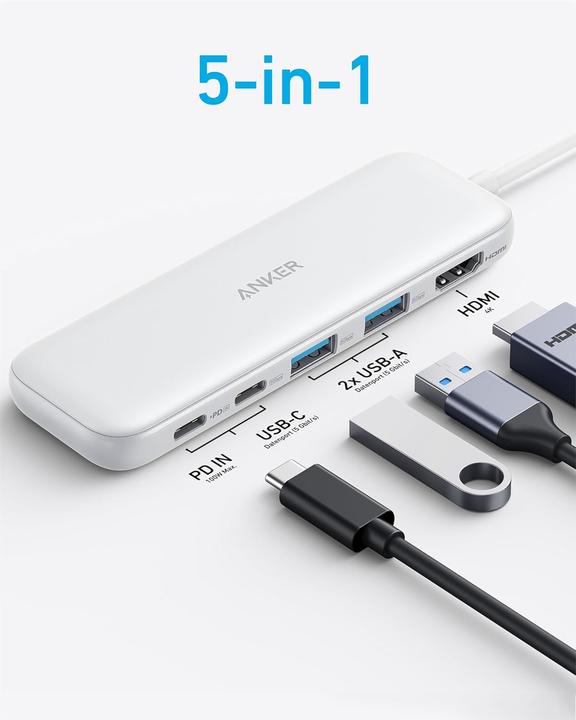 Immagine prodotto Anker USB-C Hub mit 4K HDMI und 5Gbps Datenanschluss (USB-C, 4 porte)
