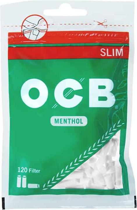 Actual product image OCB Slim Menthol cigarette filter