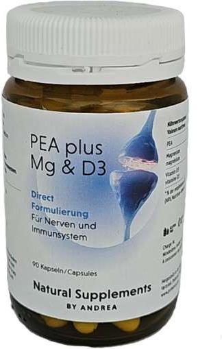 Image du produit Natural Supplements by Andrea PEA & Mg, D3 direct (90 pièce(s), Capsules, 147 g)